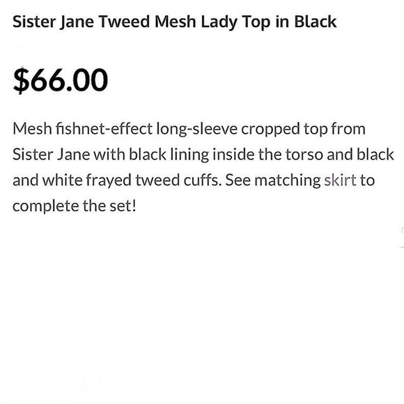 Sister Jane Black and White Skirt Set - Picture 16 of 16